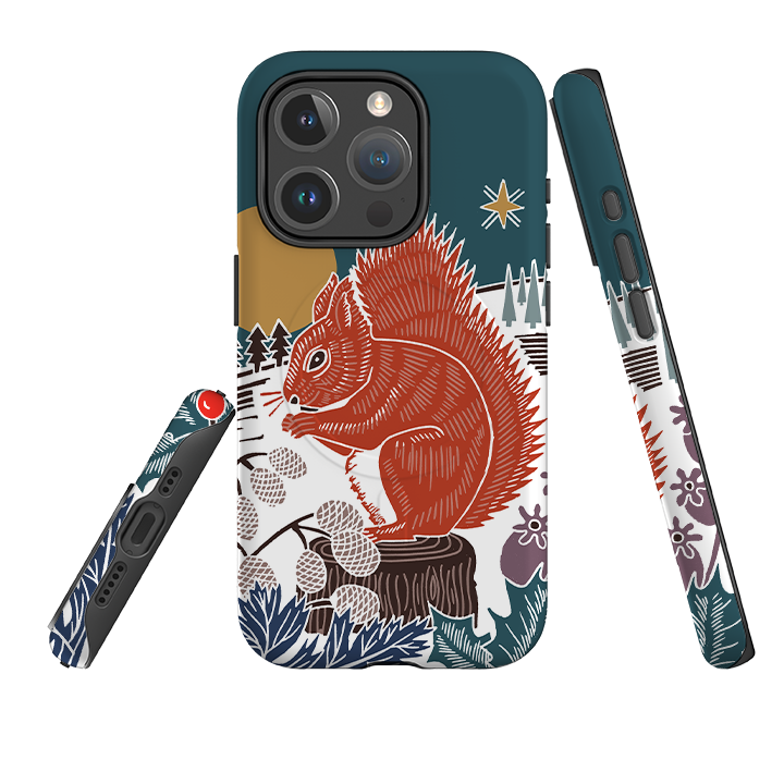 iPhone MagSafe Tough Case -  Winter Squirrel By Kate Heiss