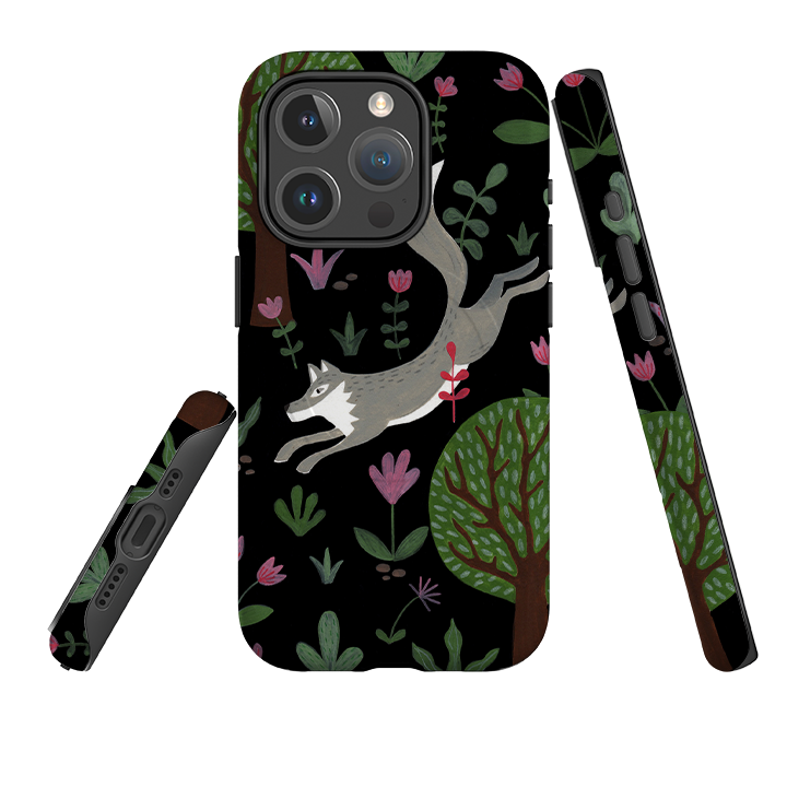 iPhone MagSafe Tough Case - Wolf In Trees By Bex Parkin