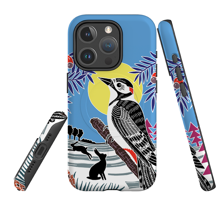 iPhone MagSafe Tough Case -  Woodpecker Yellow By Kate Heiss