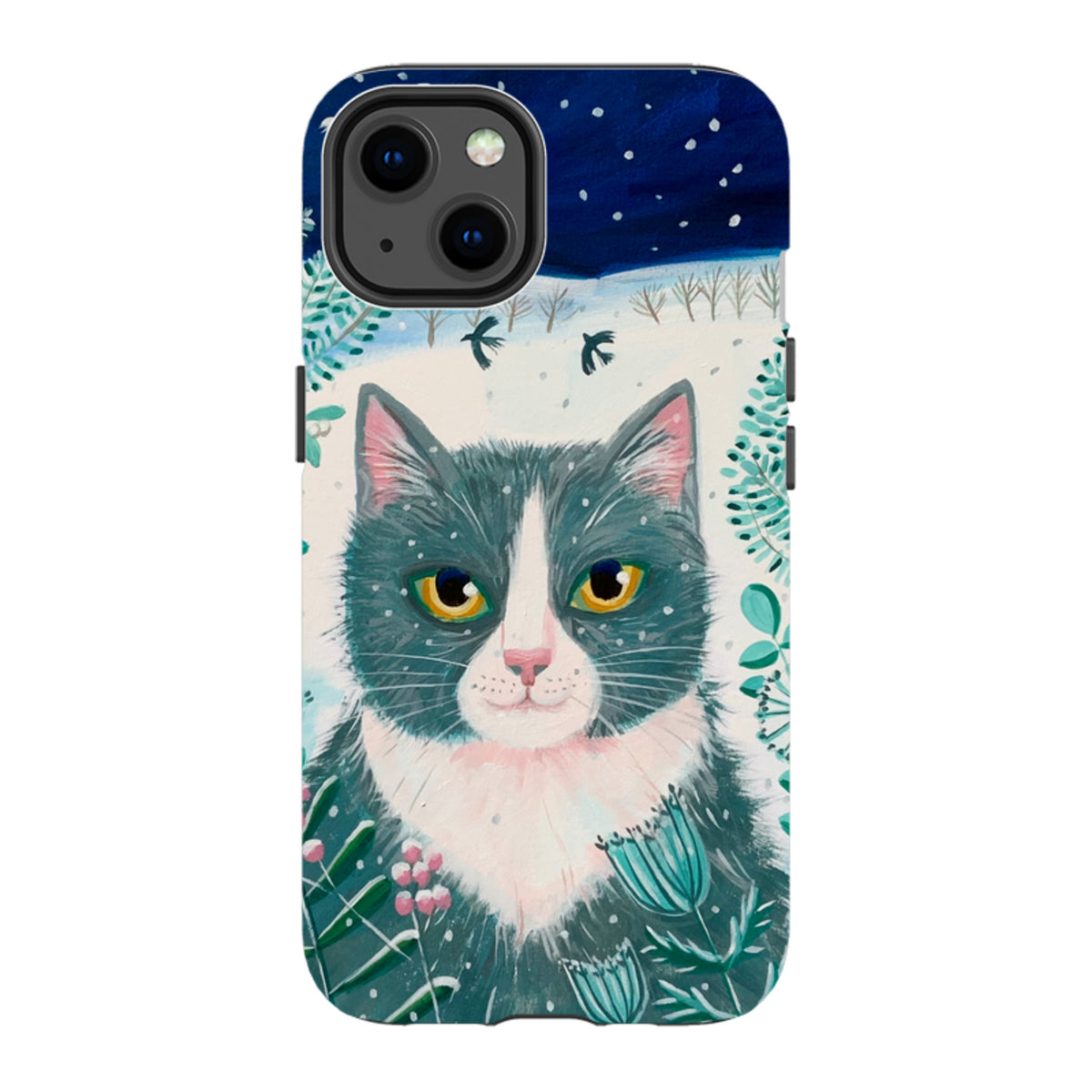 iPhone MagSafe Tough Case - Xmas Cat By Mary Stubberfield