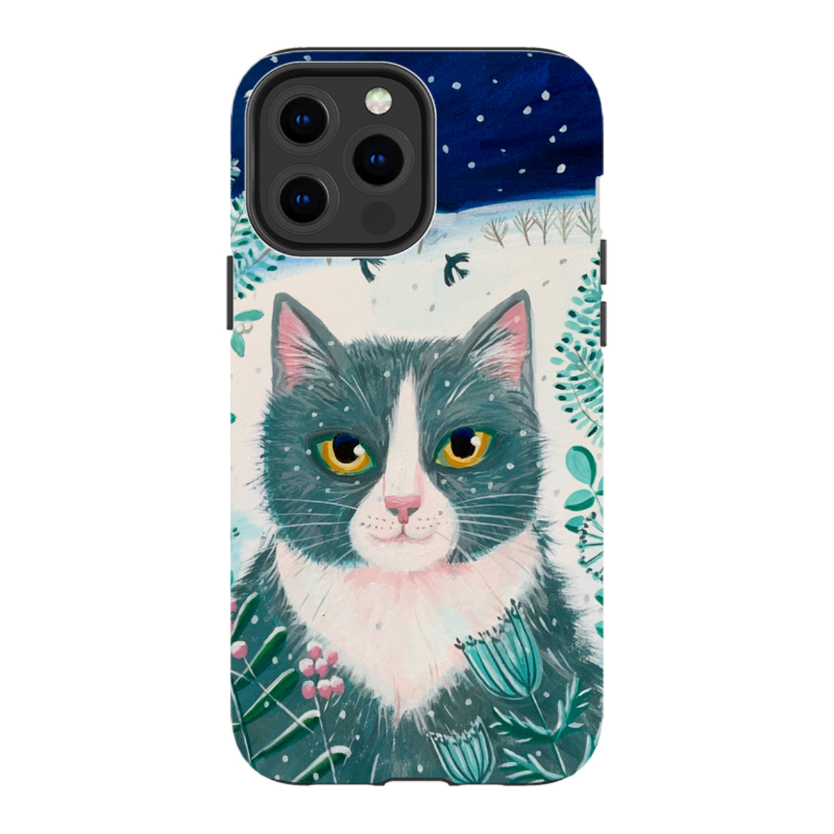 iPhone MagSafe Tough Case - Xmas Cat By Mary Stubberfield
