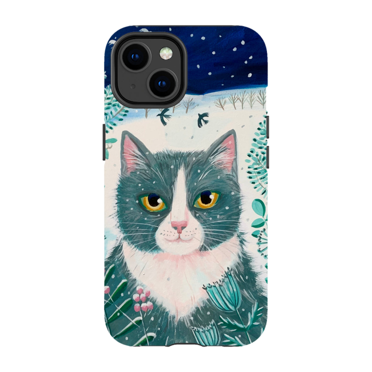 iPhone MagSafe Tough Case - Xmas Cat By Mary Stubberfield