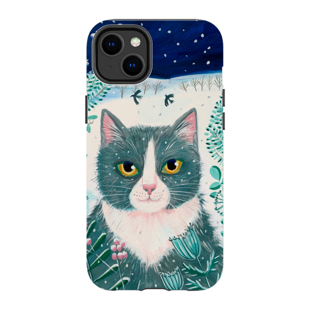 iPhone MagSafe Tough Case - Xmas Cat By Mary Stubberfield