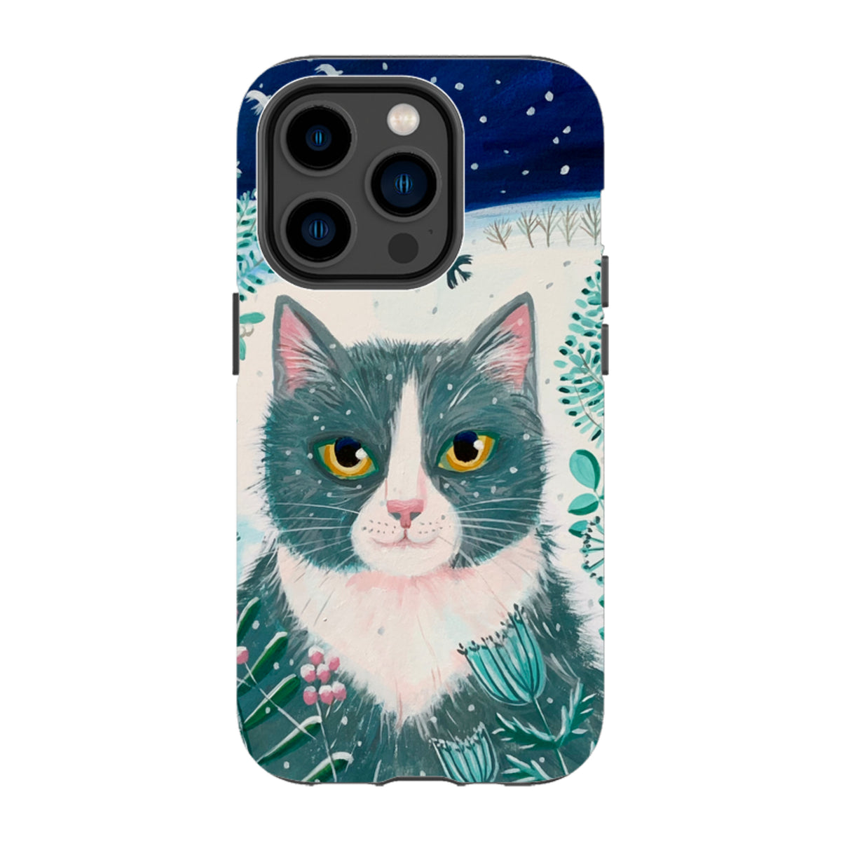 iPhone MagSafe Tough Case - Xmas Cat By Mary Stubberfield