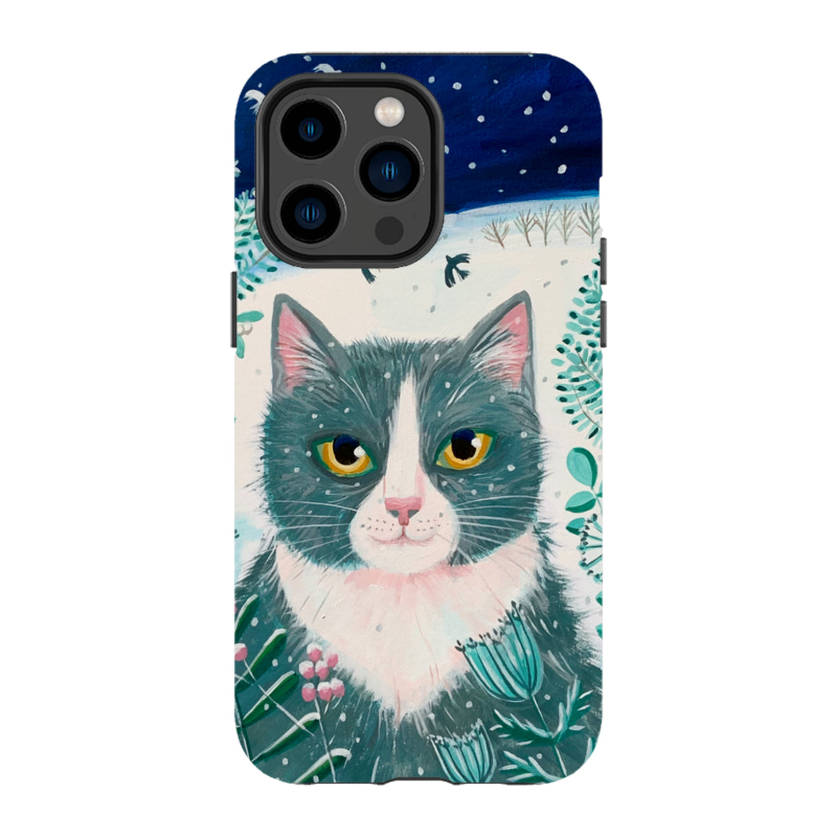 iPhone MagSafe Tough Case - Xmas Cat By Mary Stubberfield