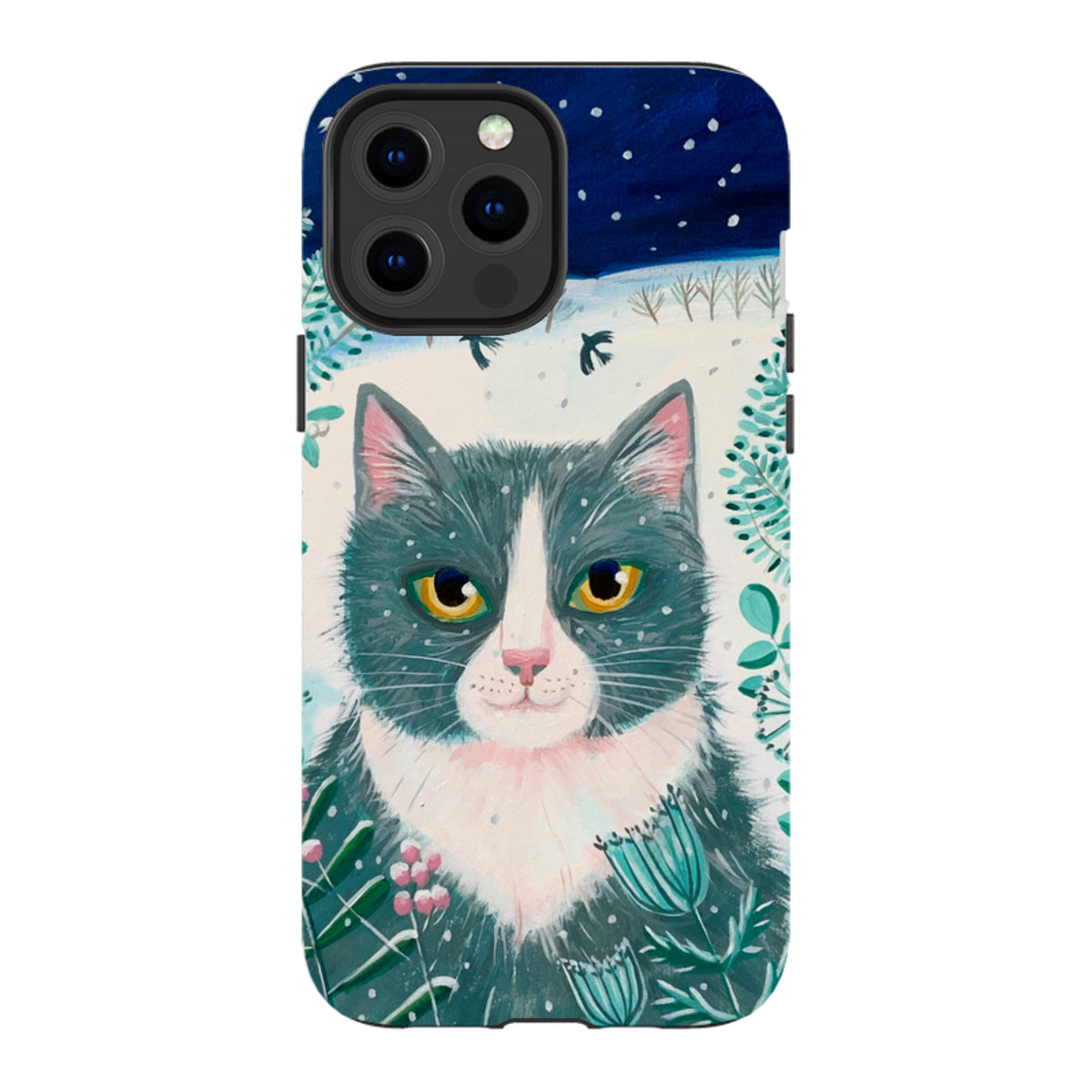 iPhone MagSafe Tough Case - Xmas Cat By Mary Stubberfield