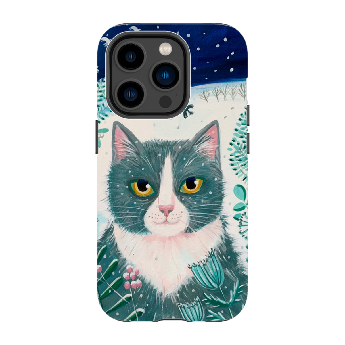 iPhone MagSafe Tough Case - Xmas Cat By Mary Stubberfield