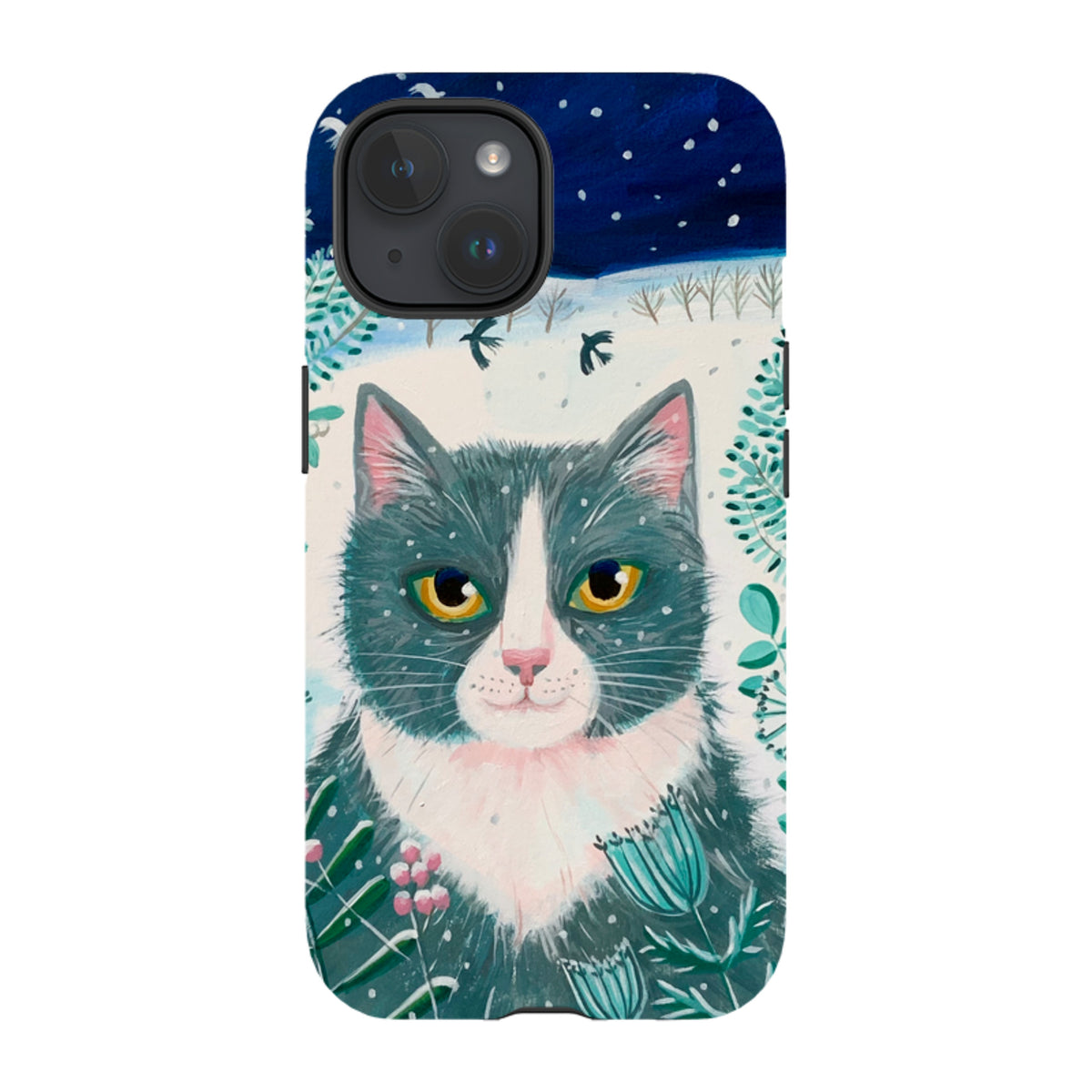iPhone MagSafe Tough Case - Xmas Cat By Mary Stubberfield