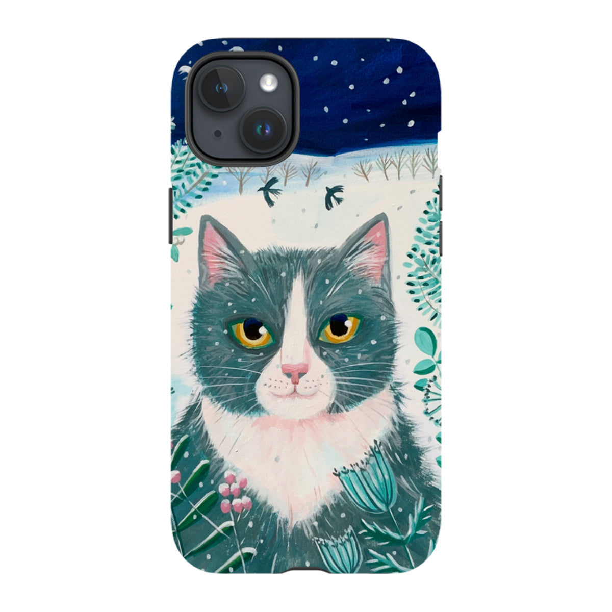 iPhone MagSafe Tough Case - Xmas Cat By Mary Stubberfield