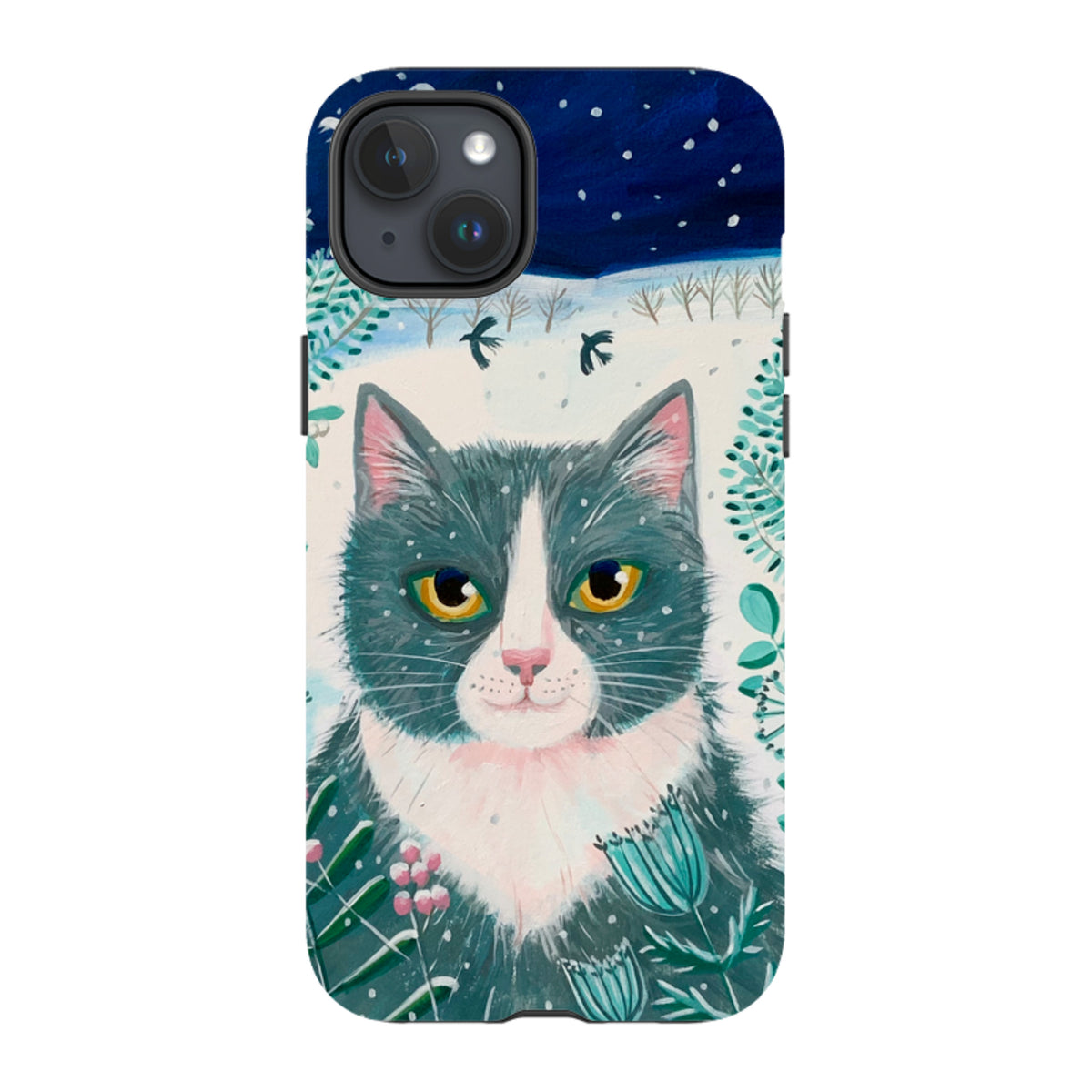 iPhone MagSafe Tough Case - Xmas Cat By Mary Stubberfield