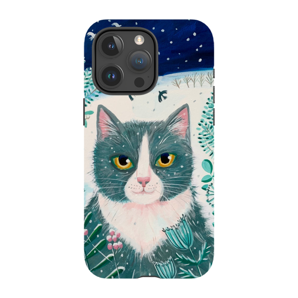 iPhone MagSafe Tough Case - Xmas Cat By Mary Stubberfield