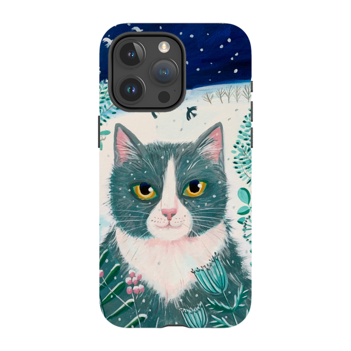iPhone MagSafe Tough Case - Xmas Cat By Mary Stubberfield