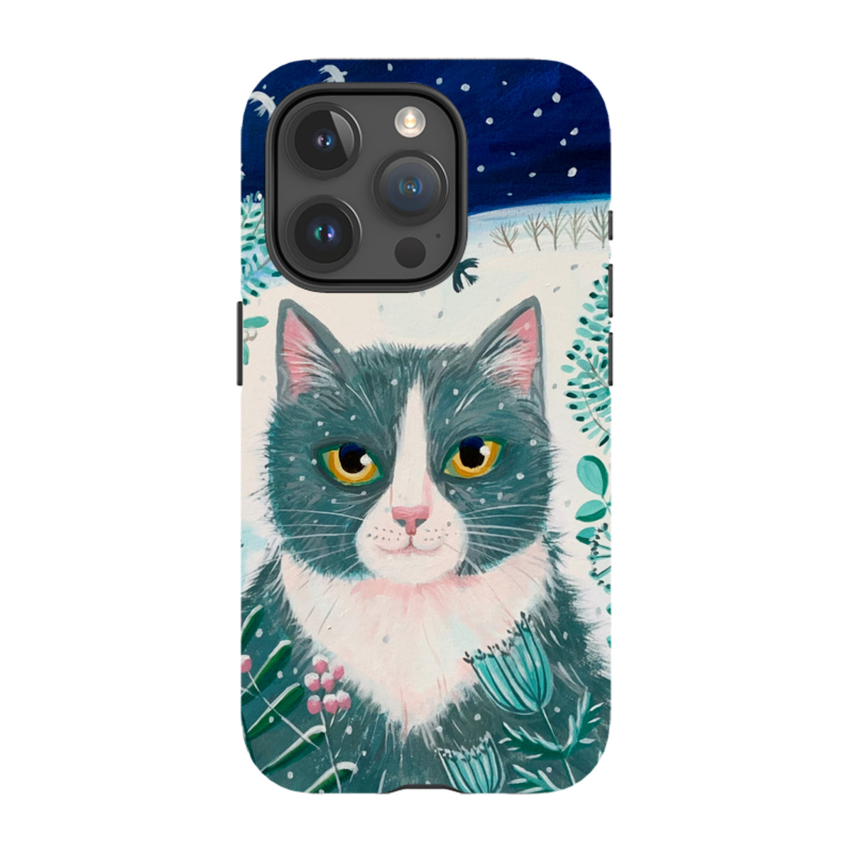 iPhone MagSafe Tough Case - Xmas Cat By Mary Stubberfield