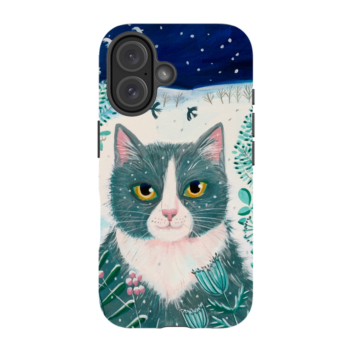 iPhone MagSafe Tough Case - Xmas Cat By Mary Stubberfield