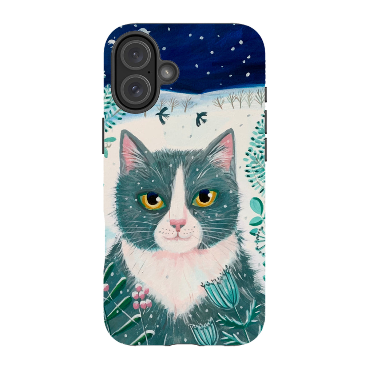 iPhone MagSafe Tough Case - Xmas Cat By Mary Stubberfield