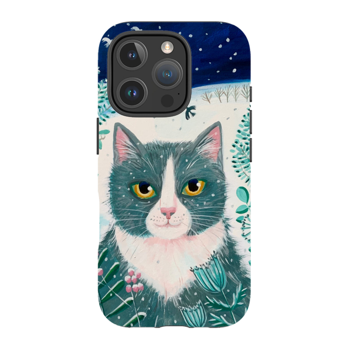 iPhone MagSafe Tough Case - Xmas Cat By Mary Stubberfield