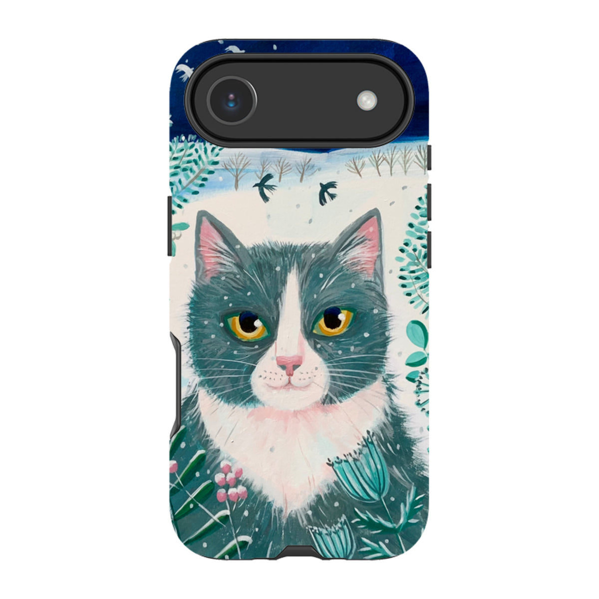 iPhone MagSafe Tough Case - Xmas Cat By Mary Stubberfield
