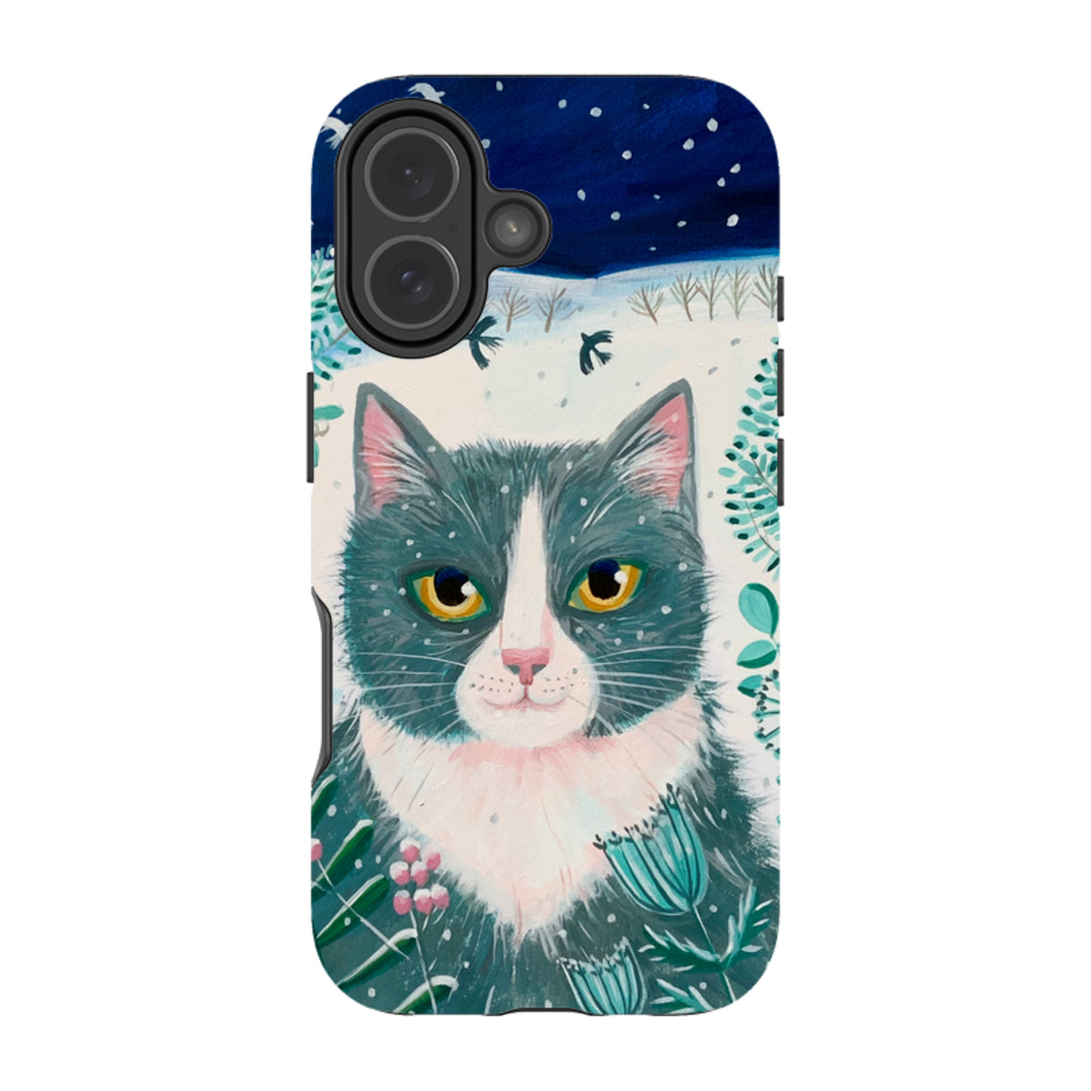 iPhone MagSafe Tough Case - Xmas Cat By Mary Stubberfield