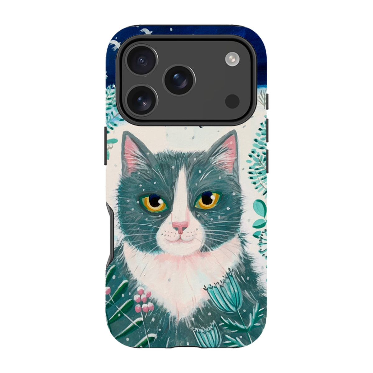 iPhone MagSafe Tough Case - Xmas Cat By Mary Stubberfield