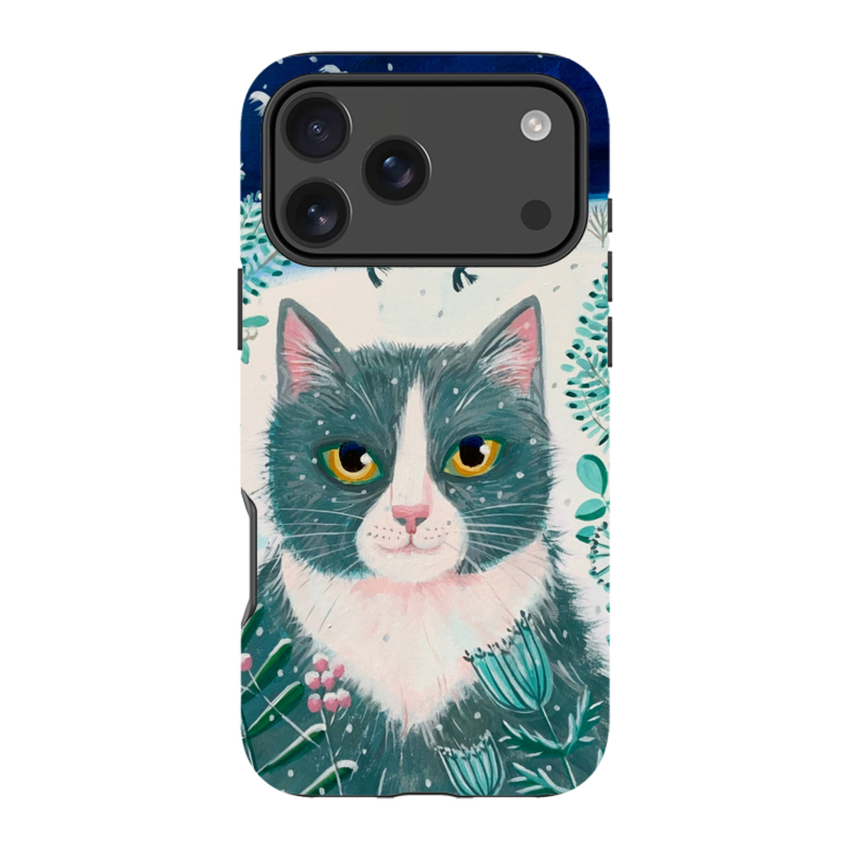 iPhone MagSafe Tough Case - Xmas Cat By Mary Stubberfield