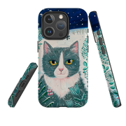 iPhone MagSafe Tough Case - Xmas Cat By Mary Stubberfield