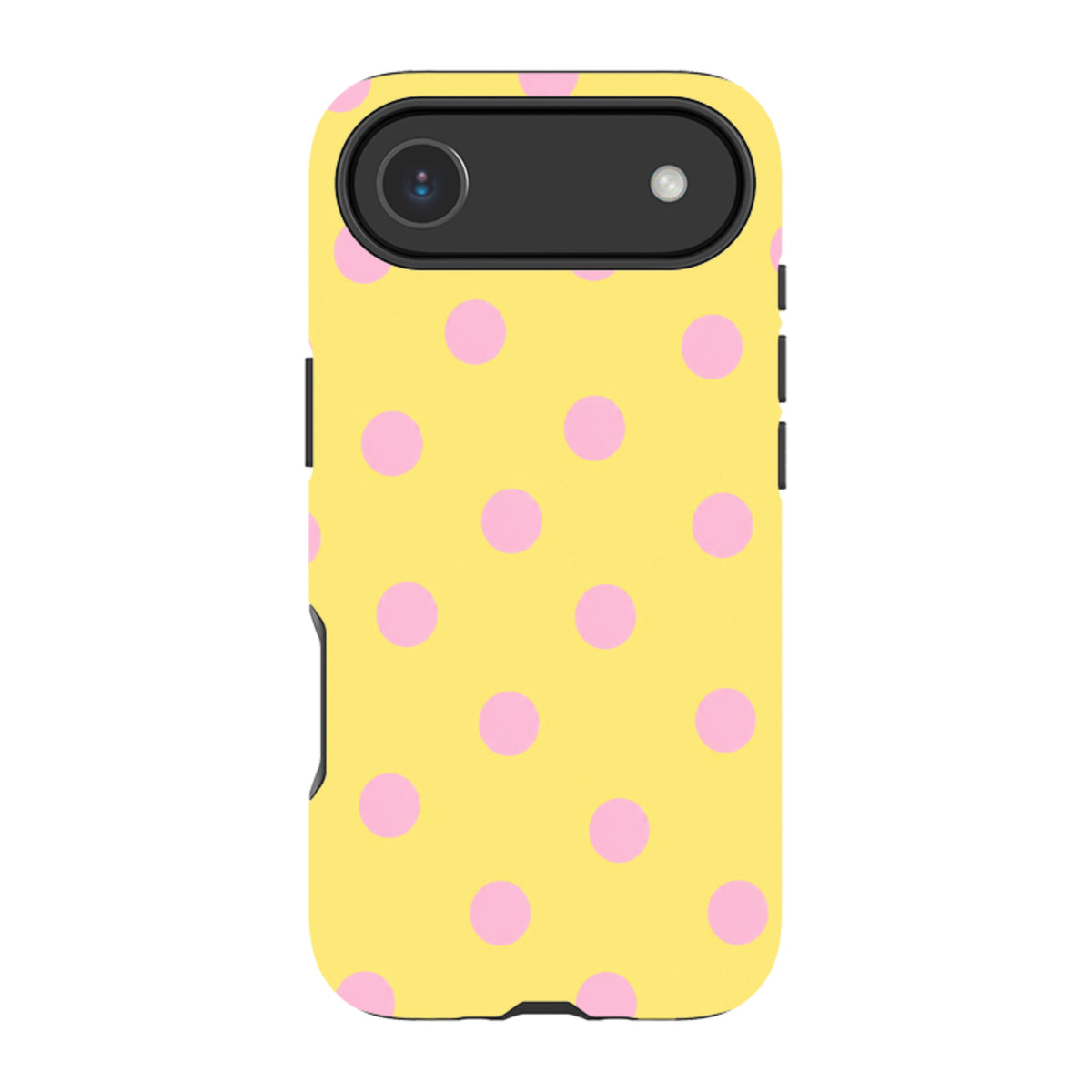 iPhone MagSafe Tough Case - Yellow & Pink Polka Dot