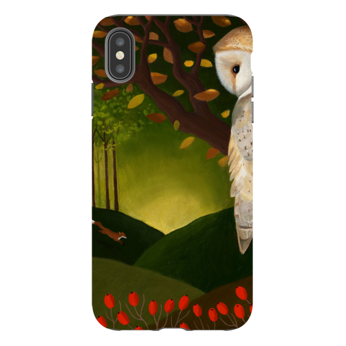 iPhone Tough Case - Autumn Owl And Fox By Bex Parkin