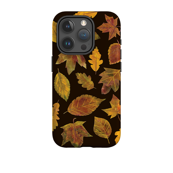 iPhone Tough Case - Autumn Textured Leaves By Tracey English