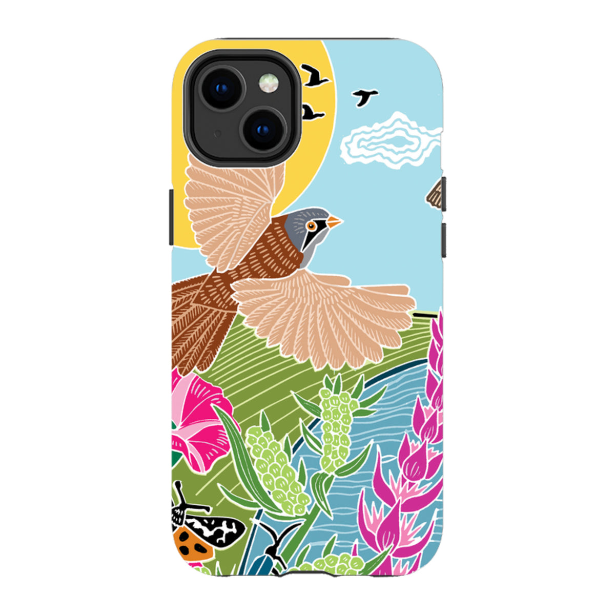 iPhone Tough Case - Bearded Tits By Kate Heiss