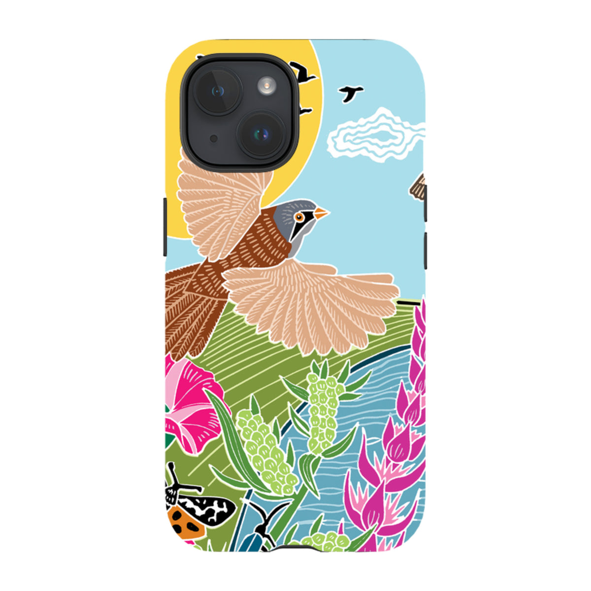 iPhone Tough Case - Bearded Tits By Kate Heiss