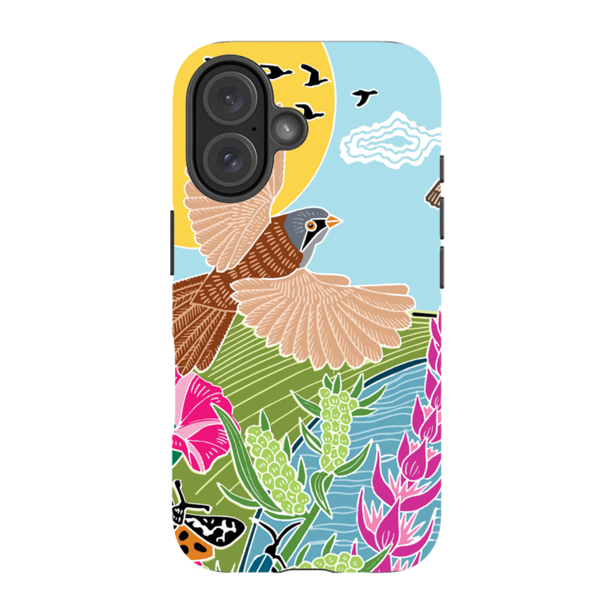 iPhone Tough Case - Bearded Tits By Kate Heiss