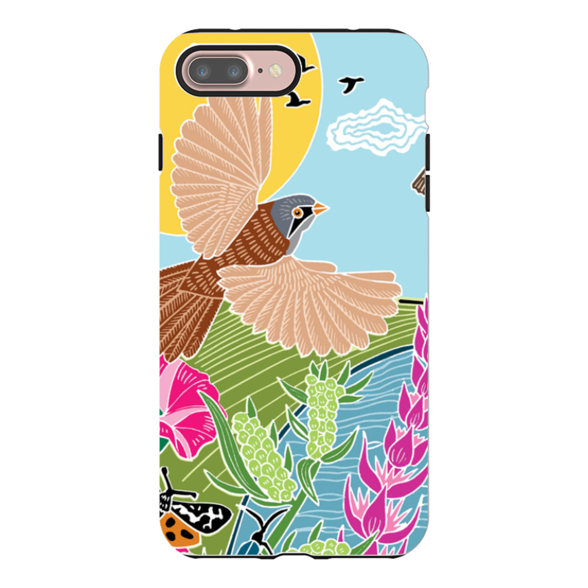 iPhone Tough Case - Bearded Tits By Kate Heiss