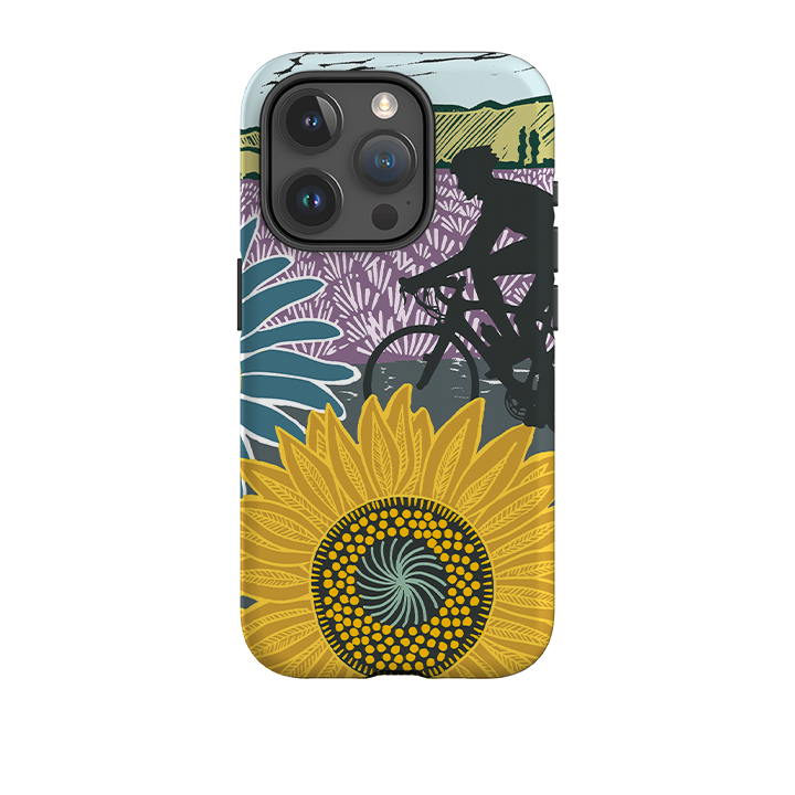 iPhone Tough Case – Fahrrad und Sonnenblumen von Kate Heiss