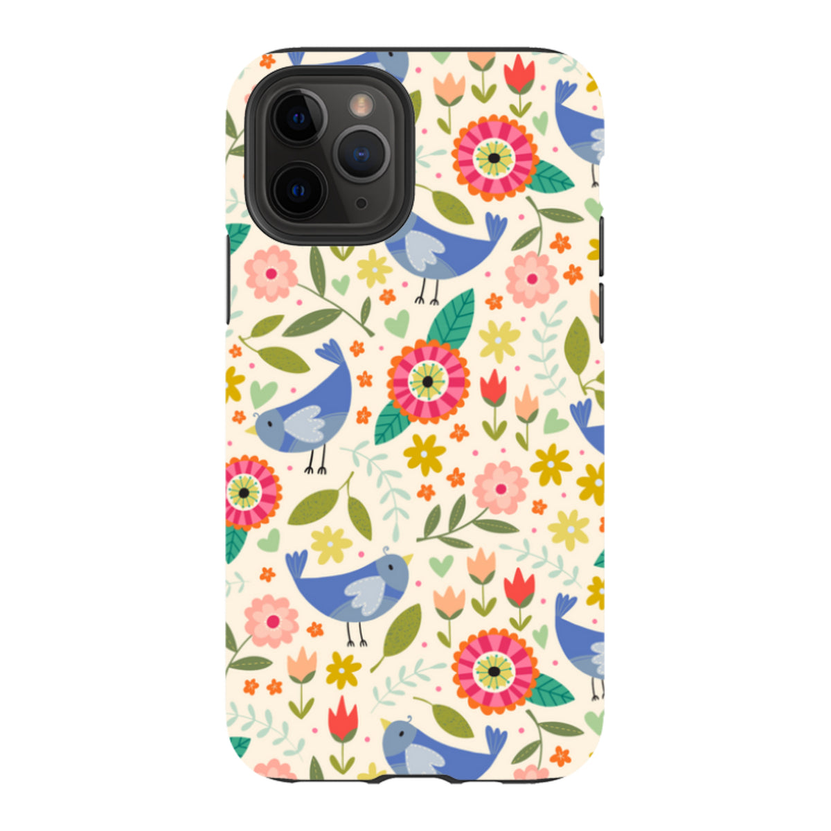 iPhone Tough Case - Bird Pattern I By Suzy Taylor