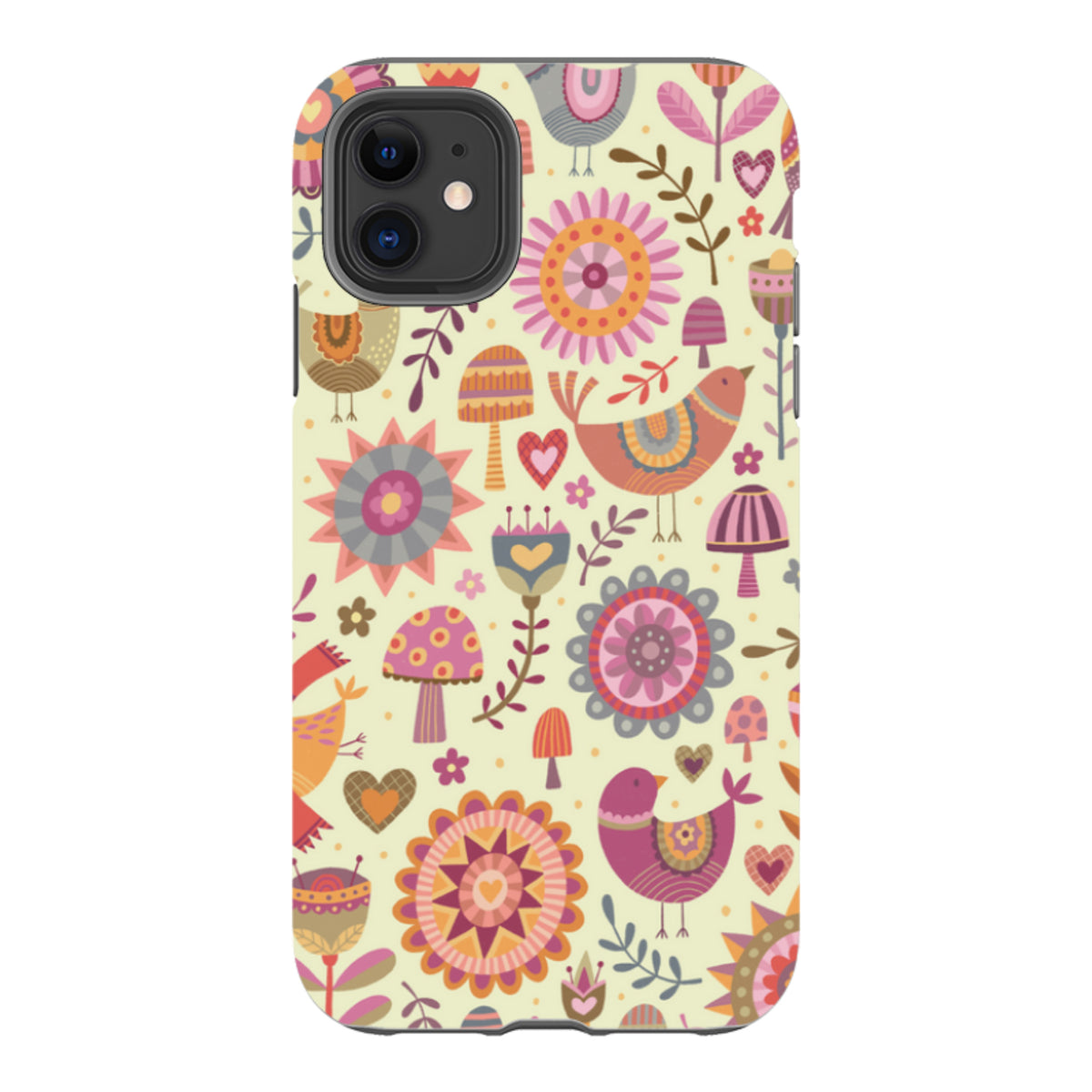 iPhone Tough Case - Bird Pattern II By Suzy Taylor