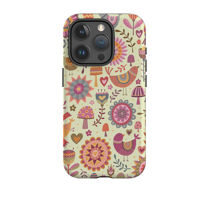 iPhone Tough Case - Bird Pattern II By Suzy Taylor