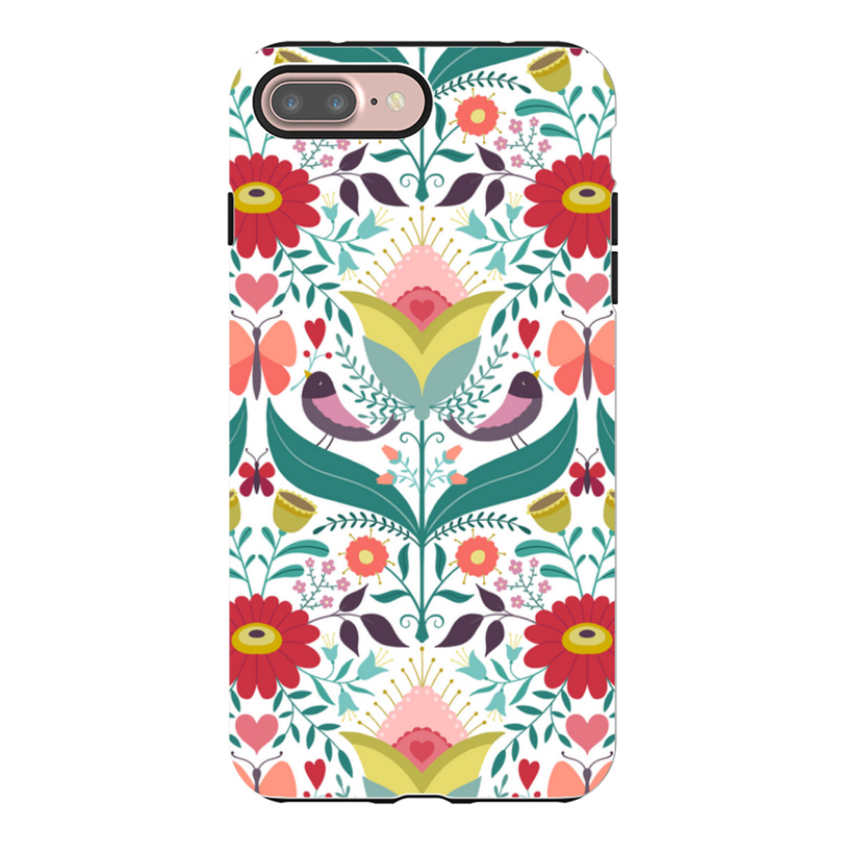 iPhone Tough Case - Bird Pattern IV By Suzy Taylor
