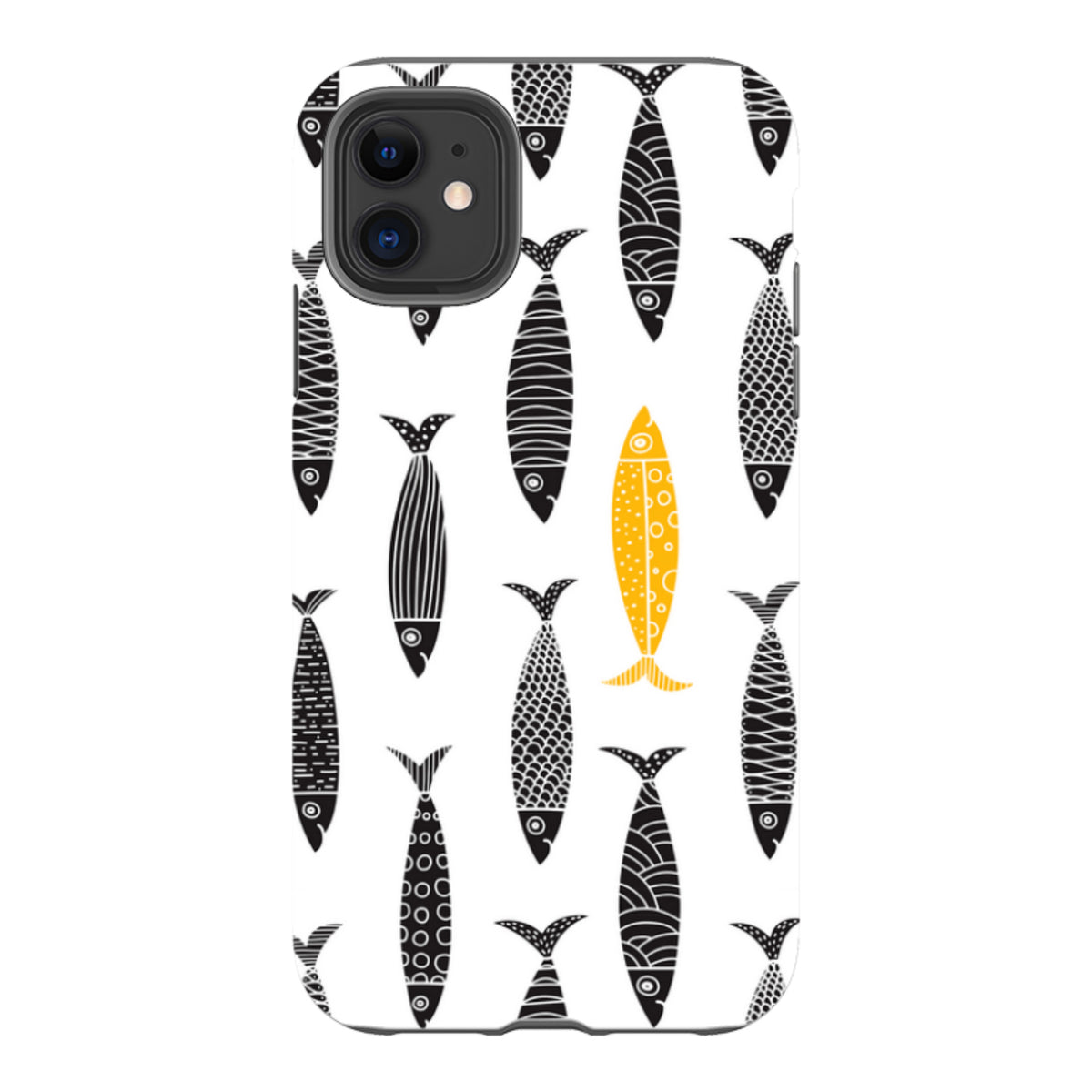 iPhone Tough Case - Black and Gold Sardines