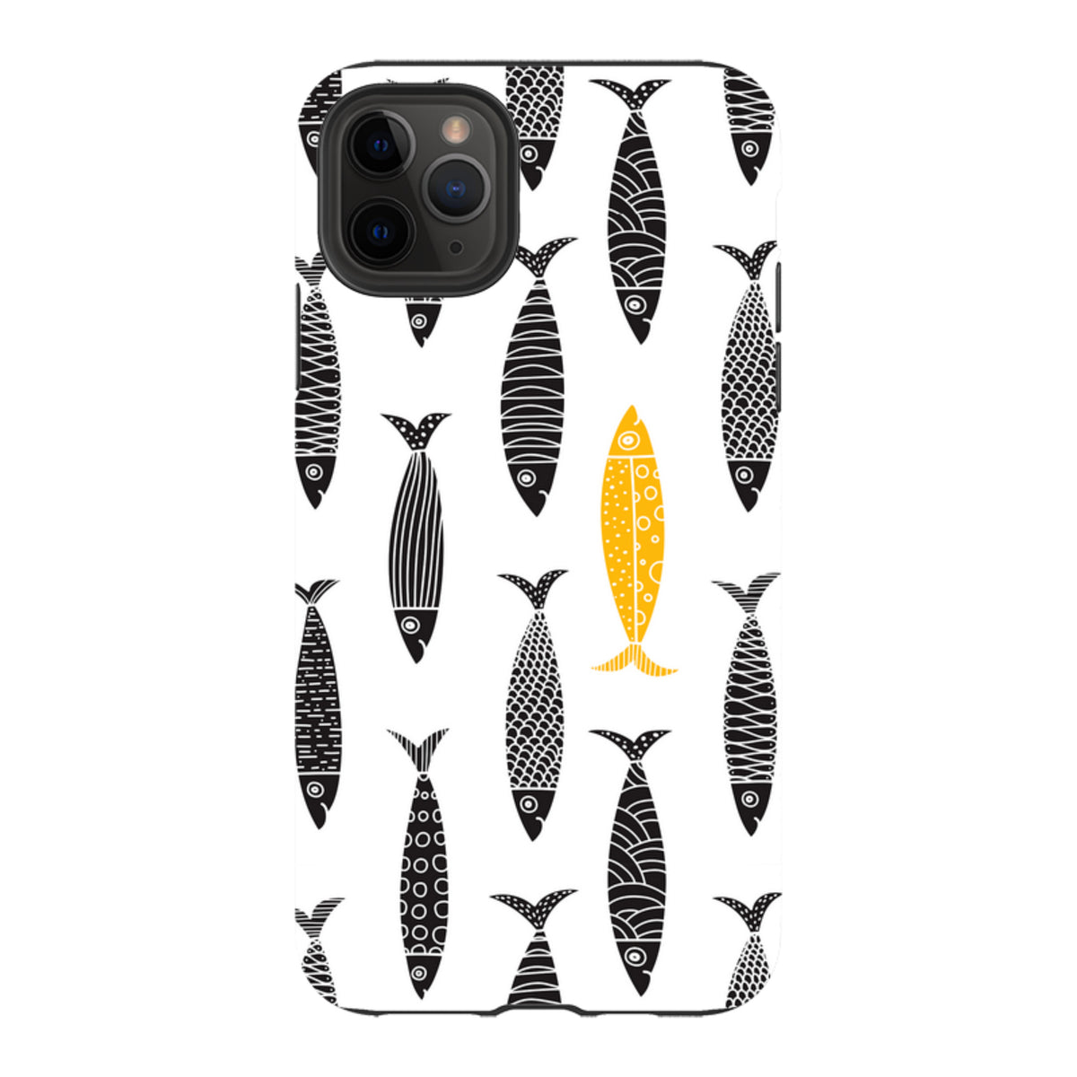 iPhone Tough Case - Black and Gold Sardines