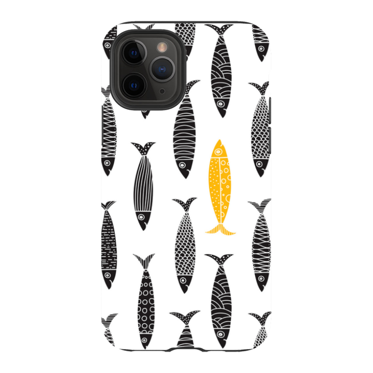 iPhone Tough Case - Black and Gold Sardines