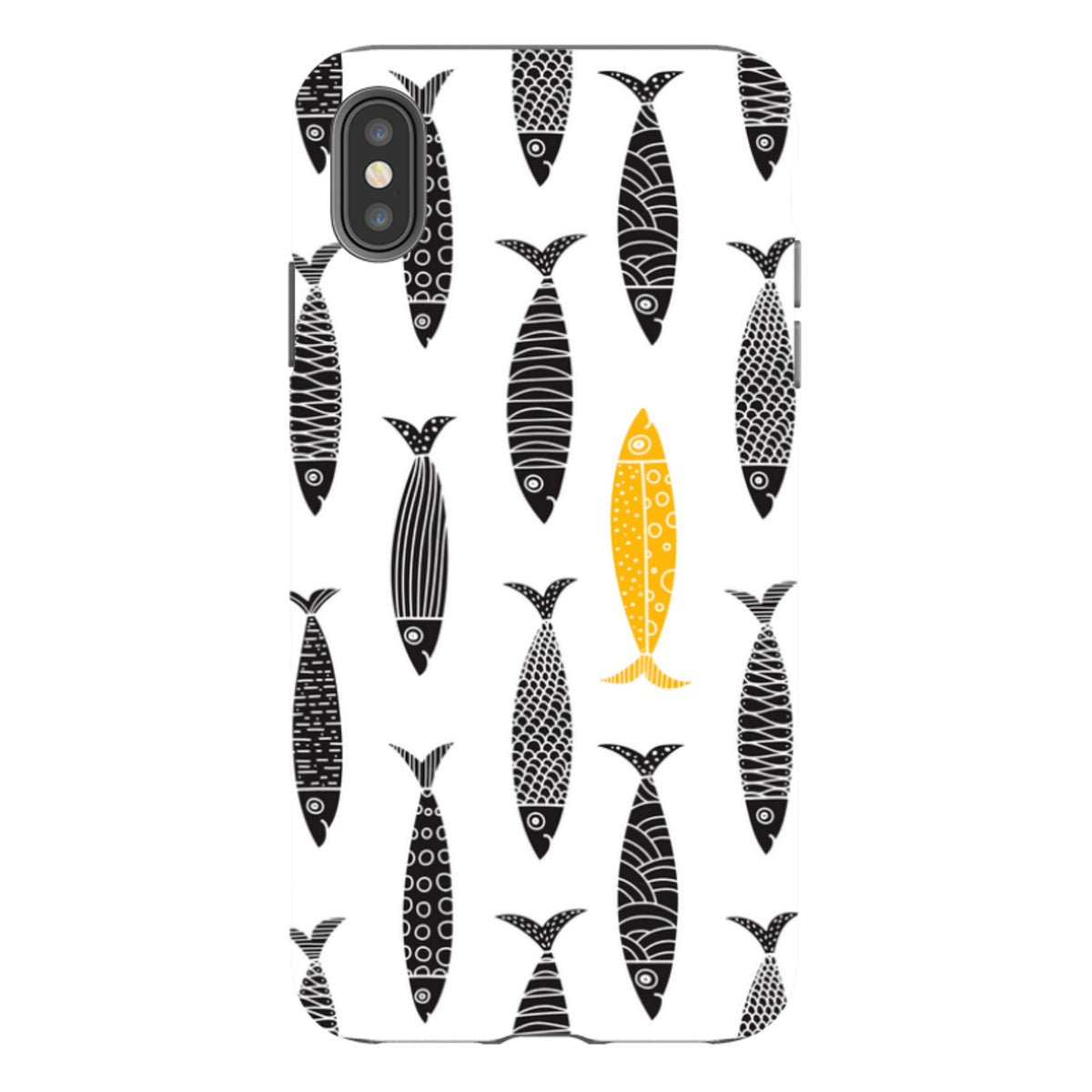 iPhone Tough Case - Black and Gold Sardines