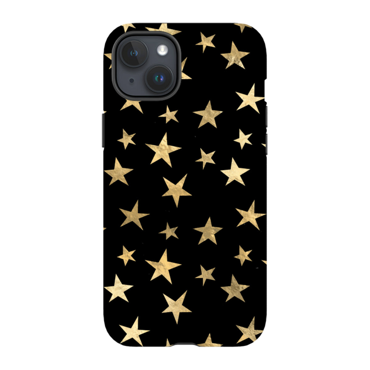 iPhone Tough Case - Black and Gold Stars