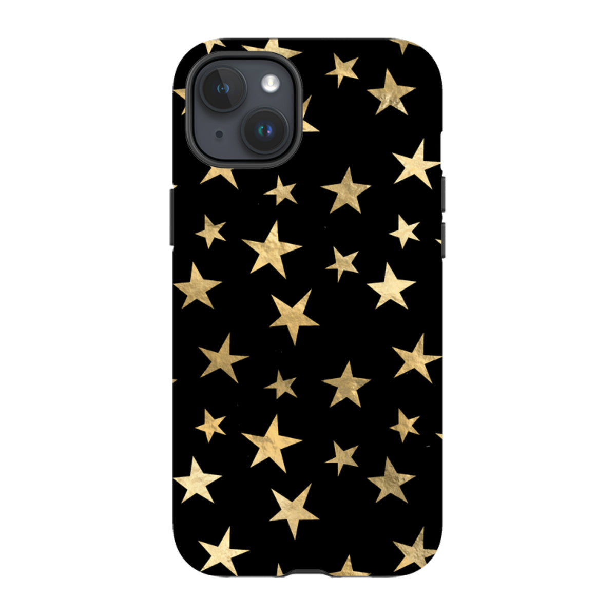 iPhone Tough Case - Black and Gold Stars