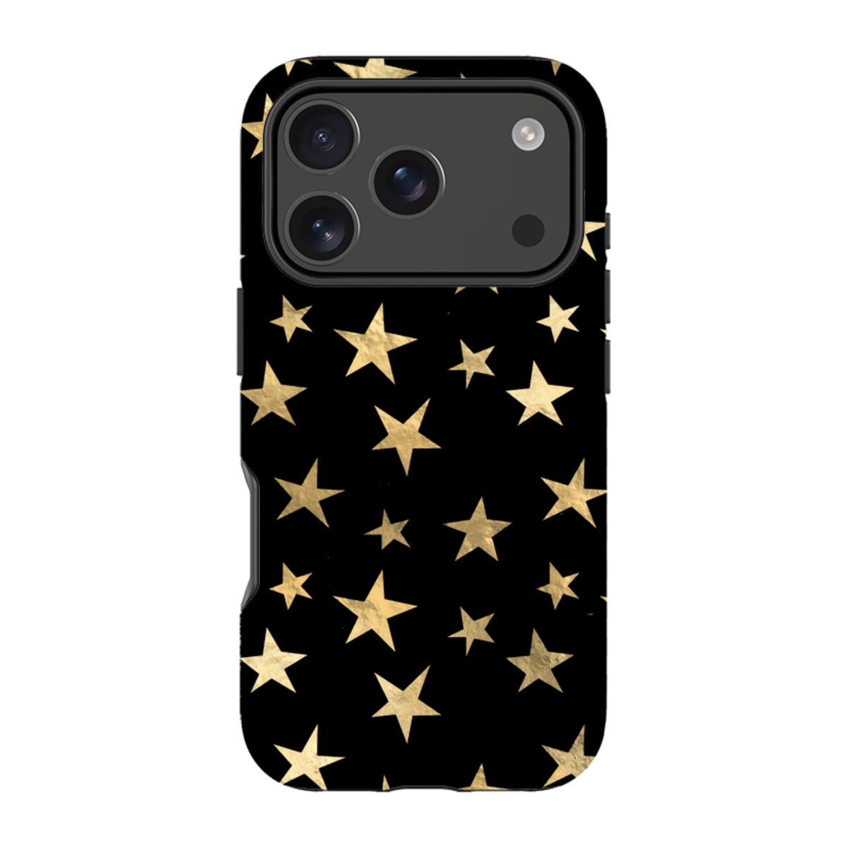 iPhone Tough Case - Black and Gold Stars