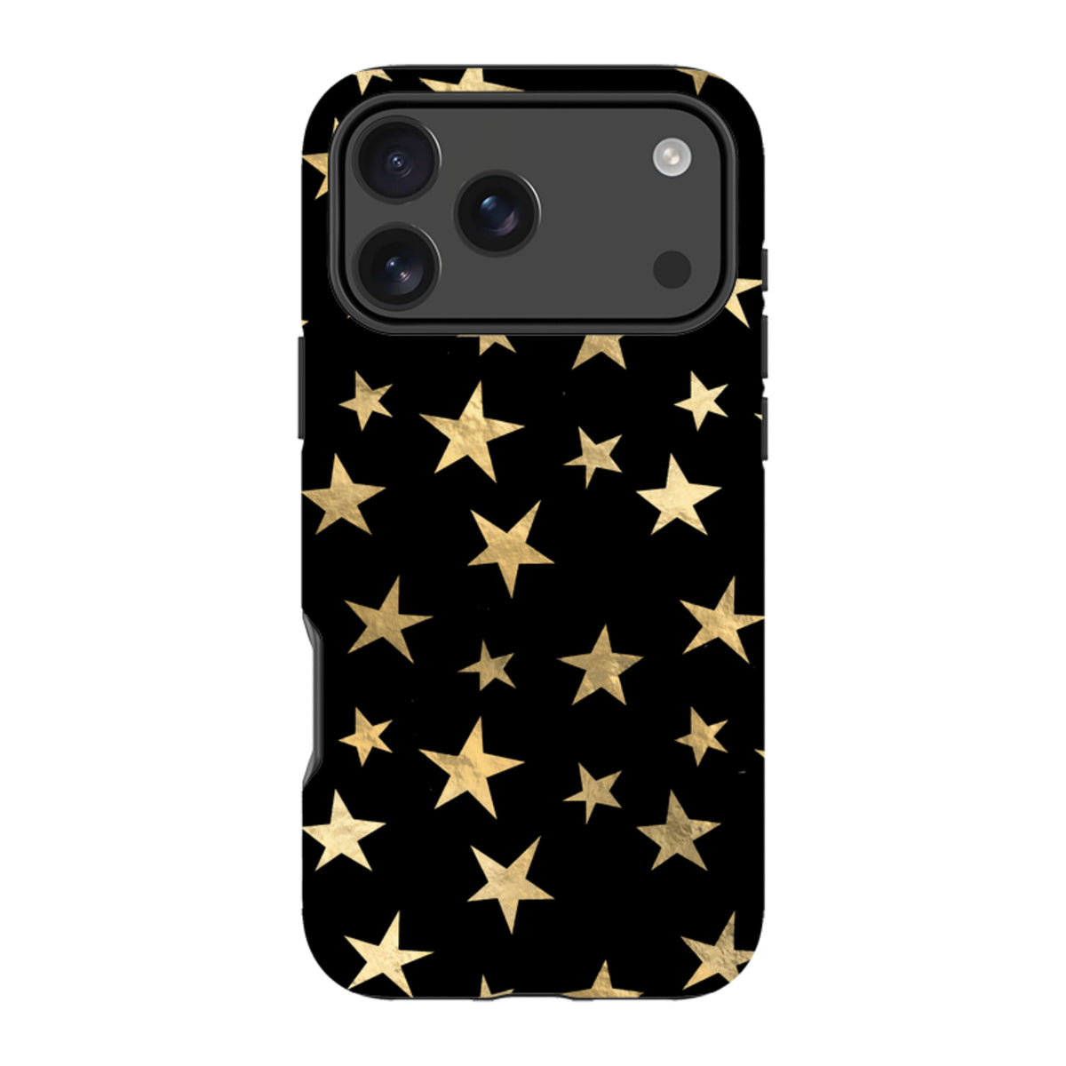 iPhone Tough Case - Black and Gold Stars