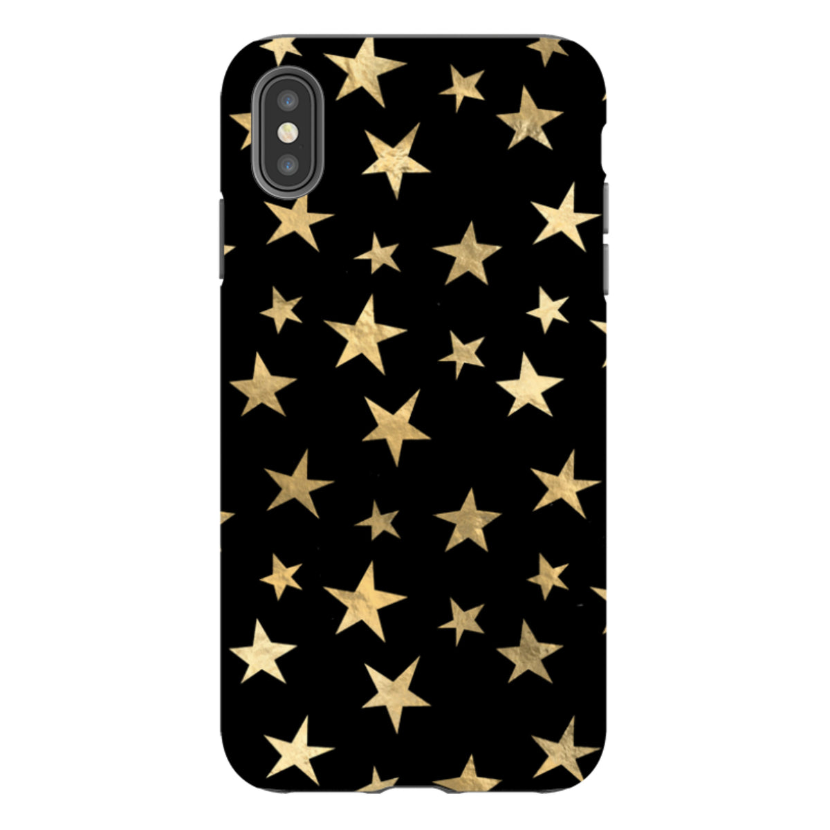 iPhone Tough Case - Black and Gold Stars