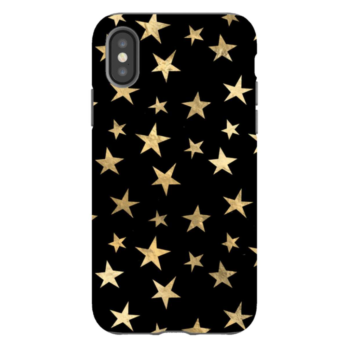 iPhone Tough Case - Black and Gold Stars