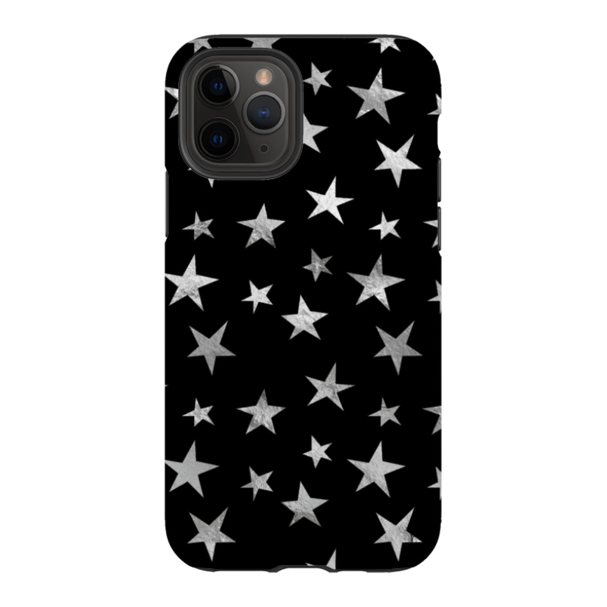 iPhone Tough Case - Black and Silver Stars