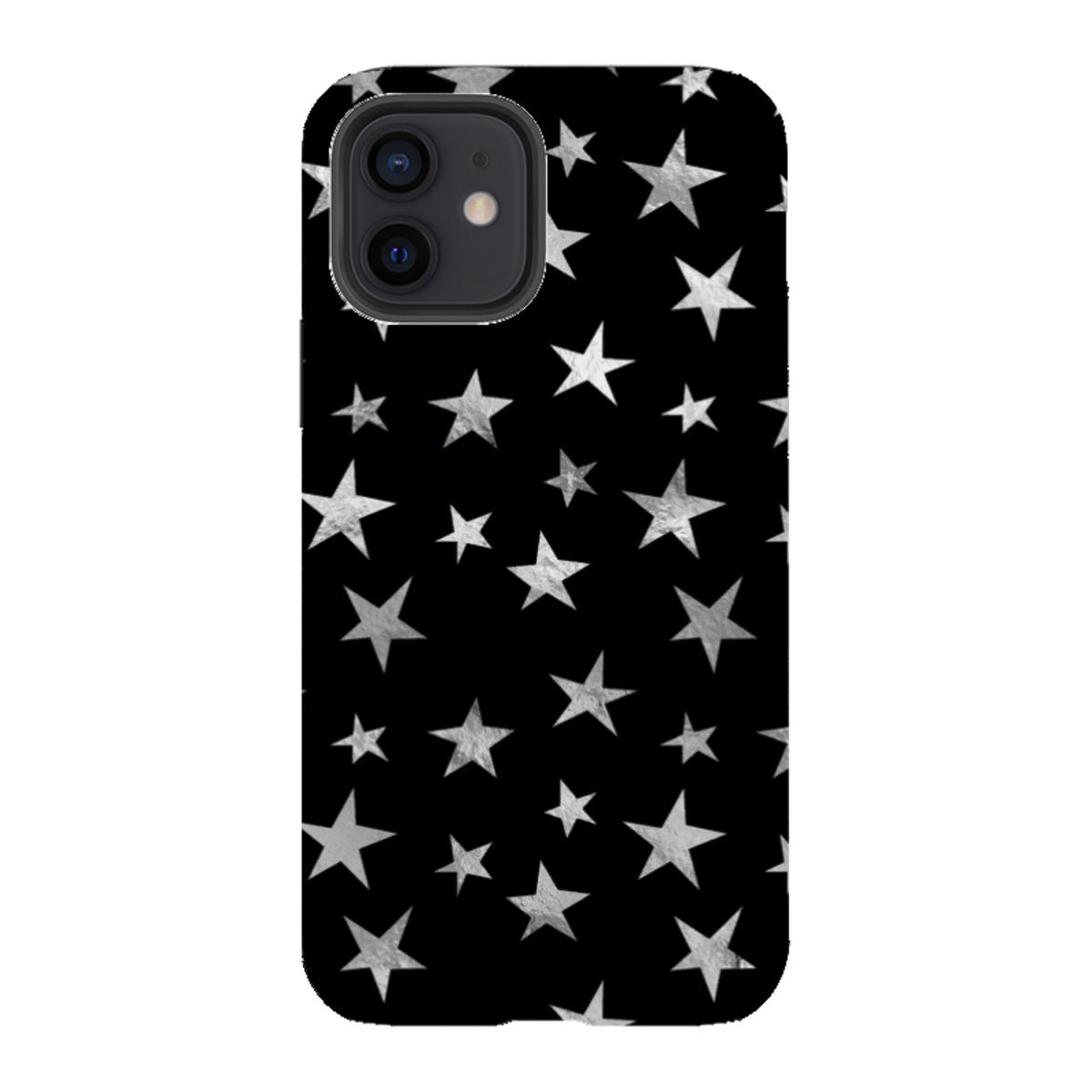 iPhone Tough Case - Black and Silver Stars
