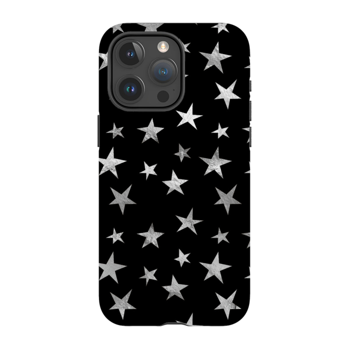 iPhone Tough Case - Black and Silver Stars
